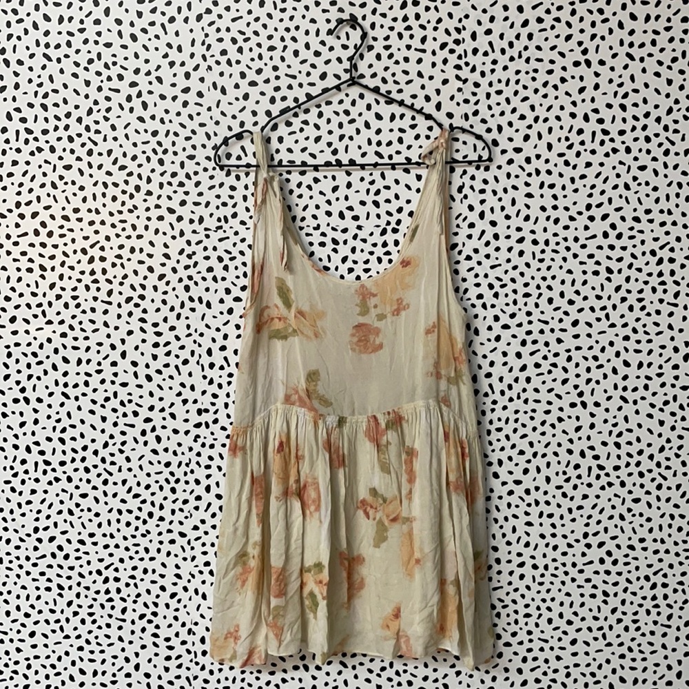 ✨Kimchi Blue Peach Floral Babydoll Dress - S